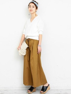 「BEAUTY&YOUTH UNITED ARROWS(BEAUTY&YOUTH UNITED ARROWS)」｜BEAUTY&YOUTH オフィススタッフ 02さん（レディース・163cm）の夏コーディネート