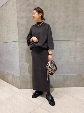 足立（adachi）さん（レディース・160cm）の秋コーディネート