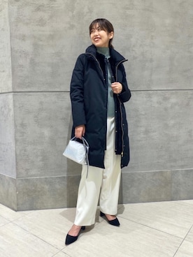 「WOOLRICH（ウールリッチ）のアイテム（ジャケット/アウター）」を使った、足立（adachi）さん（レディース・160cm）の冬コーディネート