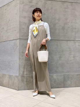 「UNITED ARROWS（ユナイテッドアローズ）のアイテム（オールインワン・サロペット）」を使った、足立（adachi）さん（レディース・160cm）の冬コーディネート
