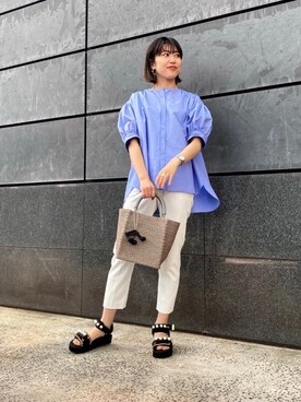 「UNITED ARROWS（ユナイテッドアローズ）のアイテム（チャーム）」を使った、足立（adachi）さん（レディース・160cm）の春コーディネート