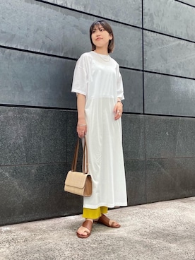 「ASTRAET（アストラット）のアイテム（ワンピース/ドレス）」を使った、足立（adachi）さん（レディース・160cm）の春コーディネート