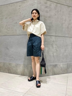 「EleSac（エルサック）の＜ELESAC（エルサック）＞PESCA ハンドバッグ◆（ハンドバッグ）」を使った、足立（adachi）さん（レディース・160cm）の春コーディネート