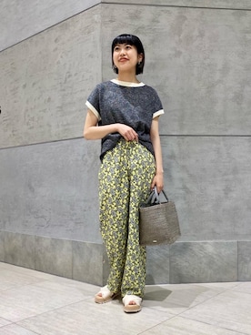 「ASTRAET（アストラット）のアイテム（パンツ）」を使った、足立（adachi）さん（レディース・160cm）の夏コーディネート
