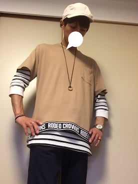 「しまむら（シマムラ）のアイテム（アクセサリー）」を使った、tommmyさん（メンズ・163cm）の夏コーディネート
