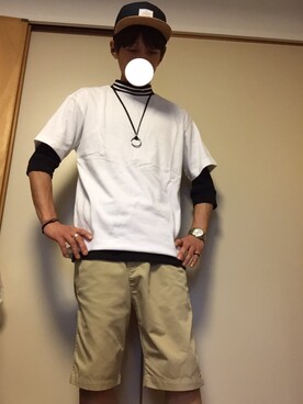 「しまむら（シマムラ）のアイテム（アクセサリー）」を使った、tommmyさん（メンズ・163cm）の夏コーディネート