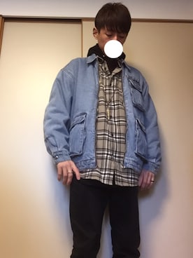 「しまむら（シマムラ）のアイテム（チノパンツ）」を使った、tommmyさん（メンズ・163cm）の冬コーディネート