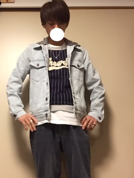 「Right-on（ライトオン）のアイテム（デニムジャケット）」を使った、tommmyさん（メンズ・163cm）の春コーディネート