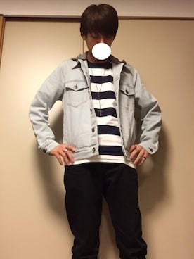 「Right-on（ライトオン）のアイテム（デニムジャケット）」を使った、tommmyさん（メンズ・163cm）の春コーディネート