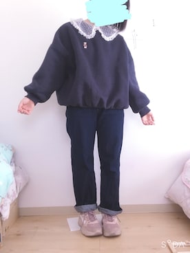 「apres jour（アプレジュール）のアイテム（スウェット）」を使った、かふぉんさん（レディース・155cm）の冬コーディネート