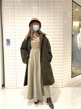 「日常」｜「アイテム（その他アウター）」を使った、michelletszさん（レディース・154cm）の冬コーディネート