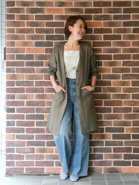 「ラフスタイル」｜「アイテム（ノーカラージャケット）」を使った、RolladeX STAFFさん（レディース・160cm）の春コーディネート