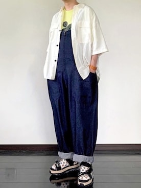「niko and...（ニコアンド）のアイテム（オールインワン・サロペット）」を使った、ヒデさん（メンズ・165cm）の夏コーディネート