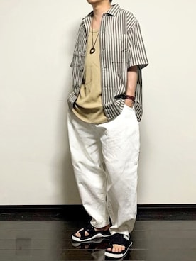 「GGD（ジージーディー）のアイテム（アクセサリー）」を使った、ヒデさん（メンズ・165cm）の春コーディネート