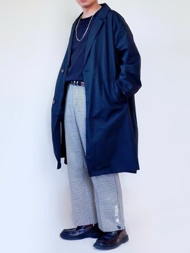 「AIVER（アイバー）のアイテム（スウェット）」を使った、ヒデさん（メンズ・165cm）の秋コーディネート