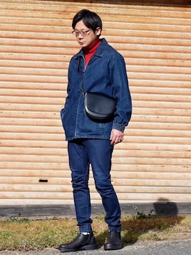 「Steven Alan（スティーブンアラン）のアイテム（ブーツ）」を使った、ヒデさん（メンズ・165cm）の冬コーディネート