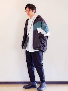 「Steven Alan（スティーブンアラン）のアイテム（ブーツ）」を使った、ヒデさん（メンズ・165cm）の冬コーディネート