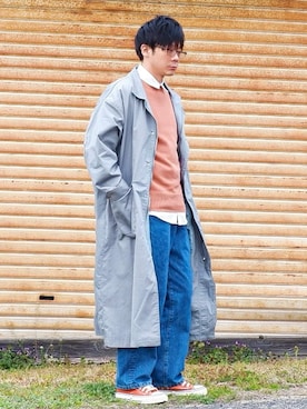 「春めきシューズ」｜「アイテム（その他アウター）」を使った、ヒデさん（メンズ・165cm）の春コーディネート