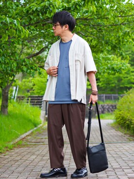 「antiqua（アンティカ）のアイテム（アクセサリー）」を使った、ヒデさん（メンズ・165cm）の春コーディネート