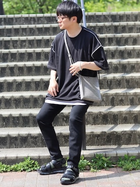 「UNIQLO（ユニクロ）の50色ソックス（消臭機能付き）（ソックス/靴下）」を使った、ヒデさん（メンズ・165cm）の春コーディネート