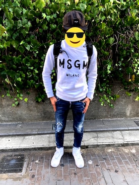 「MSGM（エムエスジーエム）のアイテム（スウェット）」を使った、サドル以外盗まれた人さん（メンズ・171cm）の秋コーディネート
