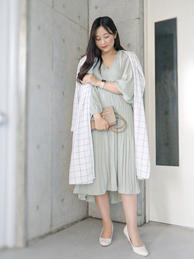 「ELLE（エル）のアイテム（ジャケット/アウター）」を使った、Runaさん（レディース・163cm）の春コーディネート