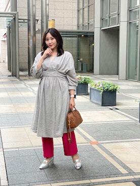 「OLコーデ」｜「アイテム（ワンピース）」を使った、Runaさん（レディース・163cm）の夏コーディネート