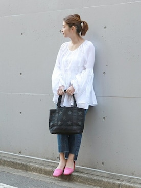 「TEMBEA（テンベア）のアイテム」を使った、etsukoさん（レディース・155cm）の春コーディネート