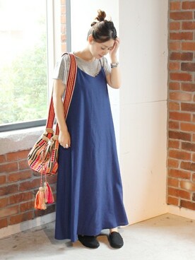 「RIDING HIGH（ライディングハイ）のアイテム」を使った、etsukoさん（レディース・155cm）の春コーディネート