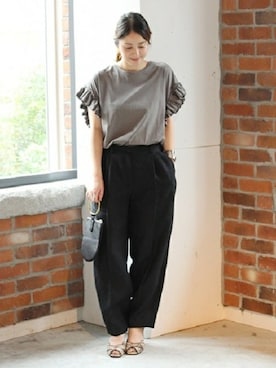 「CHIE MIHARA（チエミハラ）のアイテム」を使った、etsukoさん（レディース・155cm）の春コーディネート