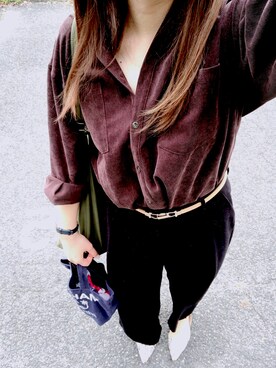 「Marc by Marc Jacobs（マークバイマークジェイコブス）のアイテム（アナログ腕時計）」を使った、こめのしんさん（レディース・177cm）の秋コーディネート