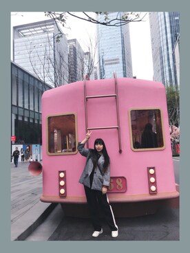 「MONKI（モンキ）のアイテム（テーラードジャケット）」を使った、迪迦奥特曼さん（レディース・165cm）の冬コーディネート