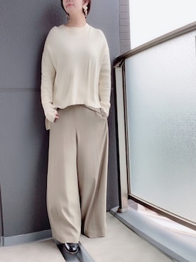 「Simplicite（サンプリシテ）のアイテム（オールインワン・サロペット）」を使った、ゆづきさん（レディース・161cm）の冬コーディネート