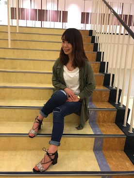 「ミリタリーシャツ」｜ORientalTRaffic仙台店さん（レディース・160cm）の春コーディネート