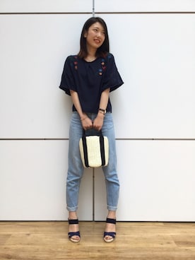 「クロスサンダル」｜ORientalTRaffic仙台店さん（レディース・165cm）の夏コーディネート