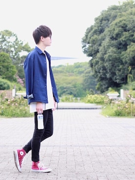 「デニムコーチジャケット」｜「アイテム（その他）」を使った、kouさん（メンズ・178cm）の秋コーディネート