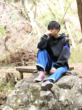 「osharewalker（オシャレウォーカー）のアイテム（バッグ）」を使った、kouさん（メンズ・178cm）の春コーディネート
