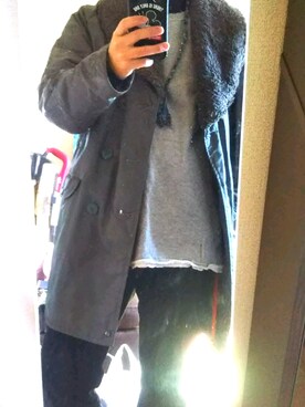 「markaware（マーカウェア）のアイテム（ダウンジャケット/コート）」を使った、サトウさん。さん（メンズ・172cm）の冬コーディネート