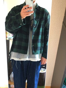 「markaware（マーカウェア）のアイテム（Tシャツ/カットソー）」を使った、サトウさん。さん（メンズ・172cm）の冬コーディネート