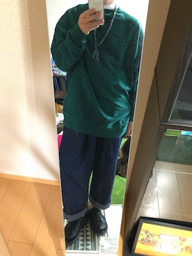 「marka（マーカ）のアイテム（スウェット）」を使った、サトウさん。さん（メンズ・172cm）の春コーディネート