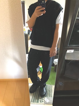 「THEE（シー）のアイテム（パンツ）」を使った、サトウさん。さん（メンズ・172cm）の秋コーディネート