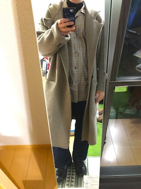 「markaware（マーカウェア）のアイテム（その他シューズ）」を使った、サトウさん。さん（メンズ・172cm）の冬コーディネート
