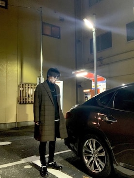 「UNIQLO（ユニクロ）のタートルネックT（長袖）（Tシャツ/カットソー）」を使った、yamaさん（メンズ・176cm）の冬コーディネート