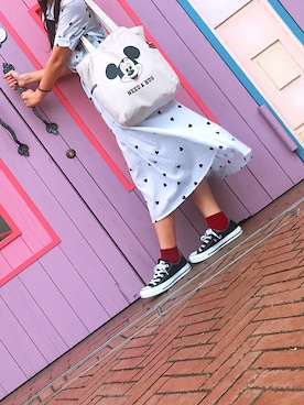 「CONVERSE（コンバース）のCONVERSE コンバース オール スター オックス / ALL STAR OX(BLACK) 32160321（スニーカー）」を使った、さやぽんさん（レディース・150cm・10代）の冬コーディネート