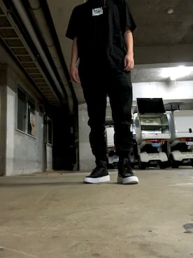 「NIKE（ナイキ）のアイテム（スニーカー、ブラック系）」を使った、 ちぇけ　さん（メンズ）の夏コーディネート