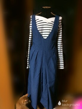 「RETRO GIRL（レトロガール）のアイテム（サロペット/オーバーオール）」を使った、Ayumi☆さん（レディース・151cm）の冬コーディネート