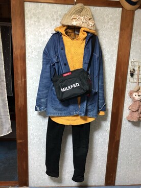 「MILKFED.」｜「アイテム（デニムジャケット）」を使った、Ayumi☆さん（レディース・151cm）の秋コーディネート