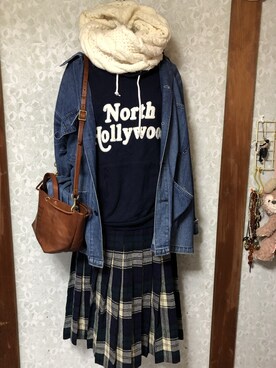 「glory crew（グローリークルー）のアイテム（トップス）」を使った、Ayumi☆さん（レディース・151cm）の冬コーディネート