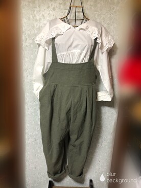「チュニック」｜「アイテム（オールインワン・サロペット）」を使った、Ayumi☆さん（レディース・151cm）の春コーディネート