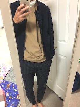「JOURNAL STANDARD（ジャーナルスタンダード）のアイテム（MA-1）」を使った、RINさん（メンズ・180cm）の秋コーディネート